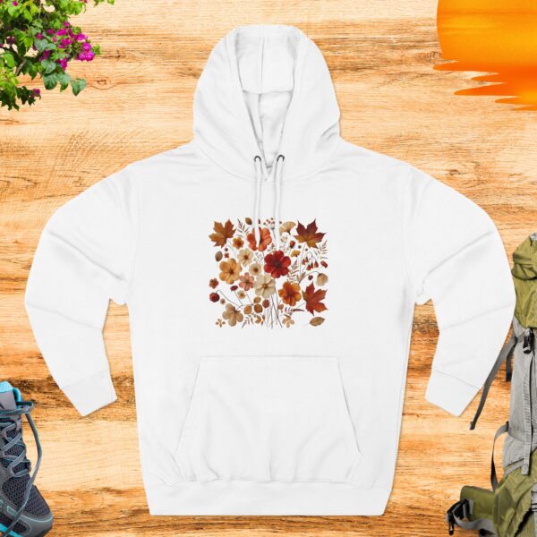 Floral Design - Fleece Hoodie - Image 3