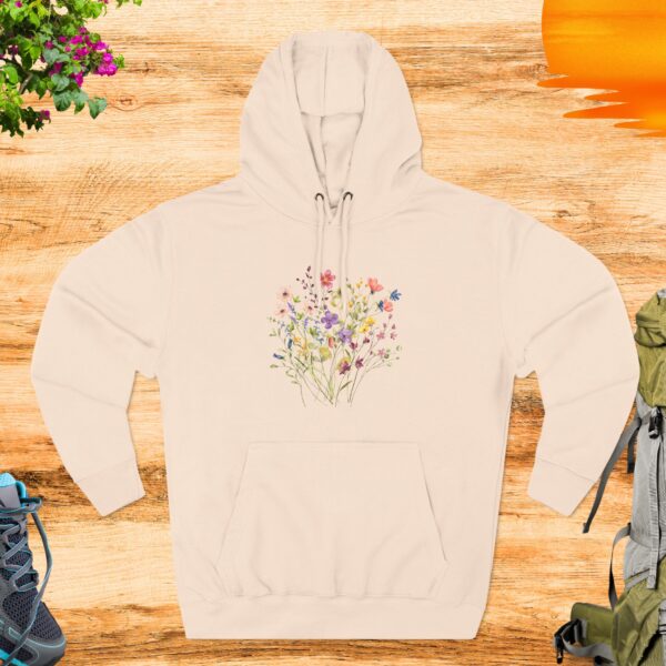 Floral Fleece Hoodie - Cozy Spring Style - Image 3