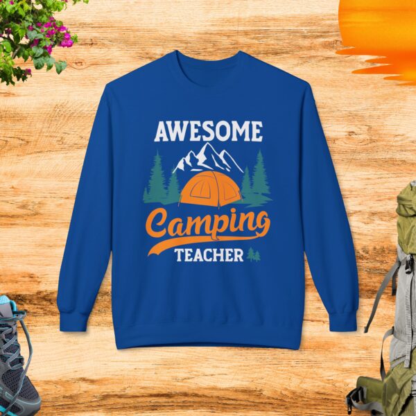 Awesome Camping Teacher- Unisex Midweight Softstyle Fleece Crewneck Sweatshirt - Image 3