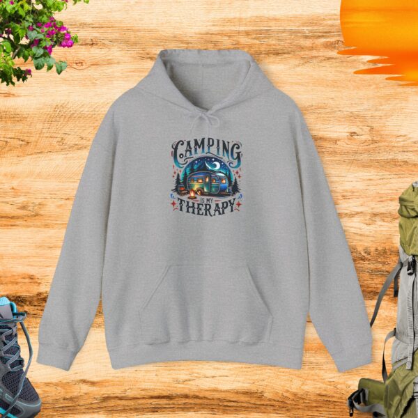 Camping Therapy Hoodie - Unisex - Image 4