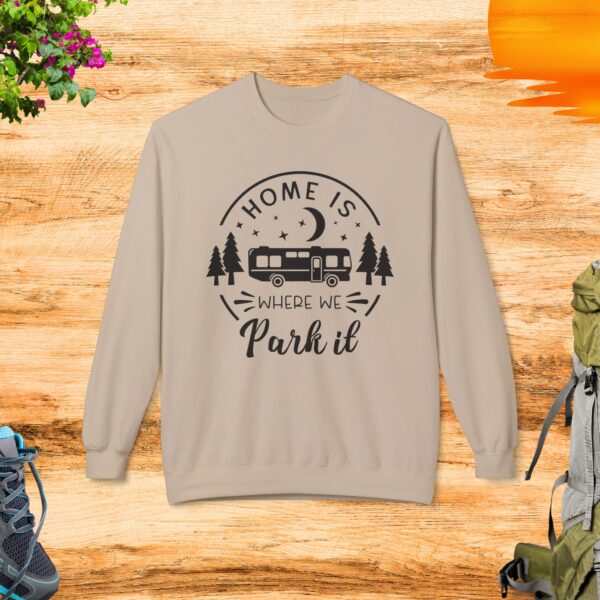 Home Is Where We Park It - Unisex Midweight Softstyle Fleece Crewneck Sweatshirt - Image 2