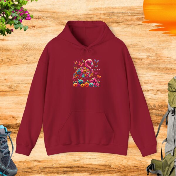 Floral Flamingo Hoodie Sweatshirt - Image 5