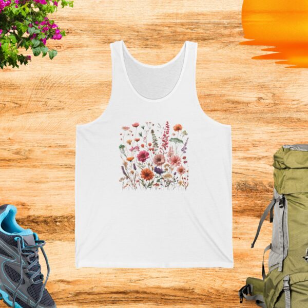 Floral Jersey Tank Top - Perfect for Summer Days - Image 2