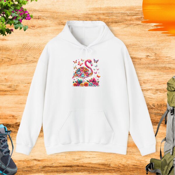 Floral Flamingo Hoodie Sweatshirt - Image 3