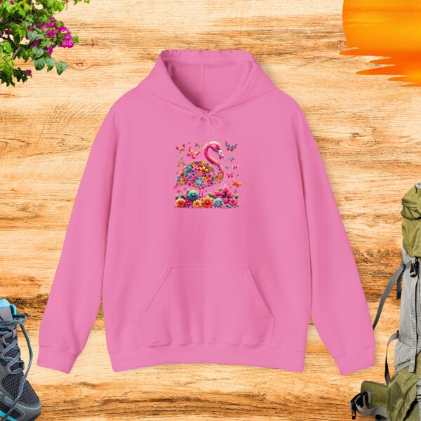 Floral Flamingo Hoodie Sweatshirt - Image 4