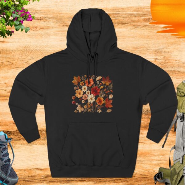 Floral Design - Fleece Hoodie - Image 4