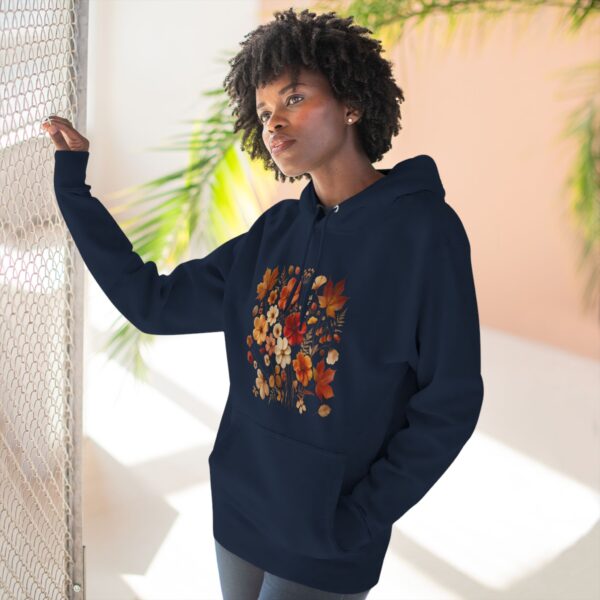 Floral Design - Fleece Hoodie - Image 2