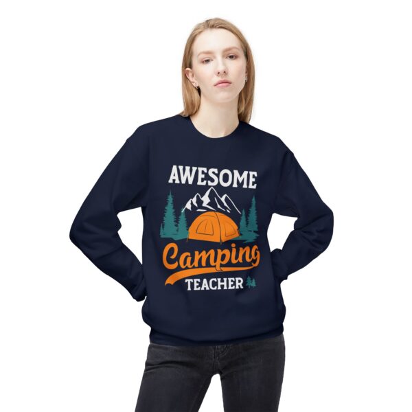 Awesome Camping Teacher- Unisex Midweight Softstyle Fleece Crewneck Sweatshirt - Image 5