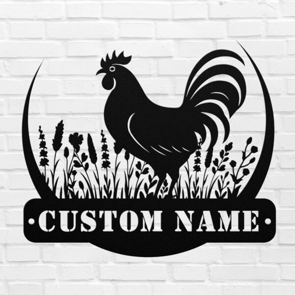 Personalized Chicken Coop Metal Sign