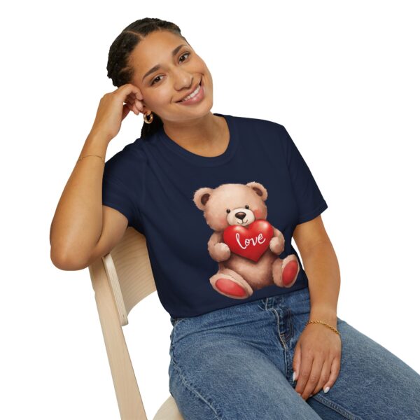 Teddy Bear Heart Unisex T-Shirt - Image 2