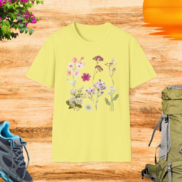 Flower T-Shirt - Unisex Softstyle - Image 9