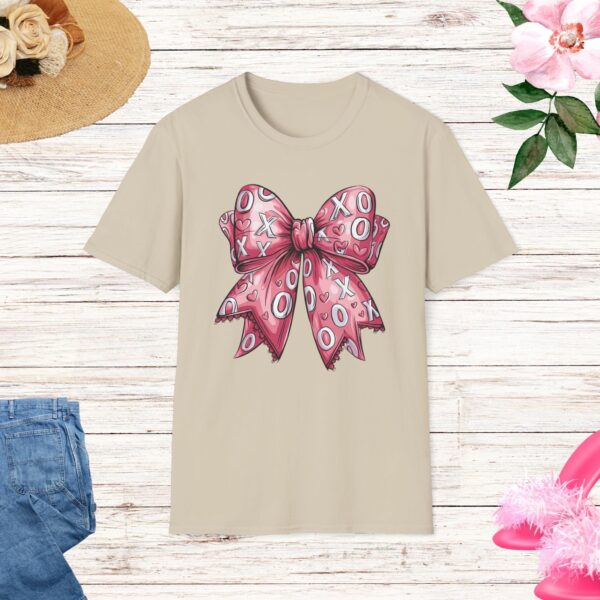 XOXO Valentine Coquette Bow Tee - Image 4