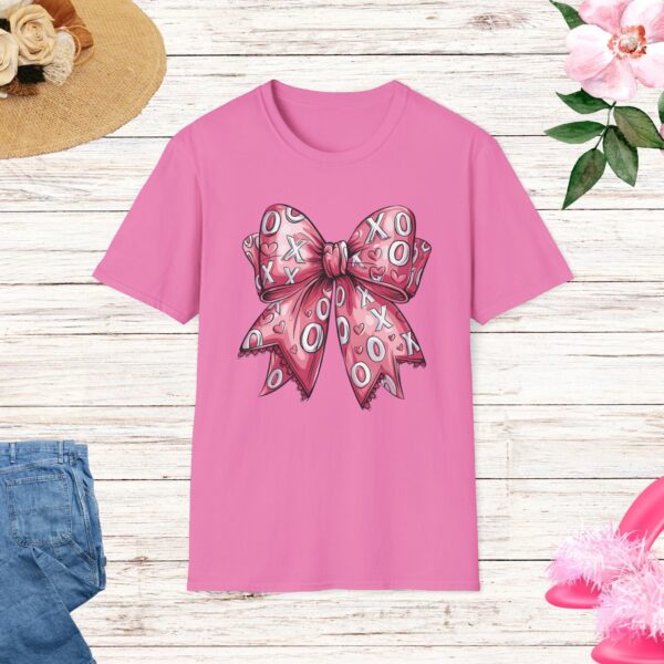 XOXO Valentine Coquette Bow Tee - Image 2