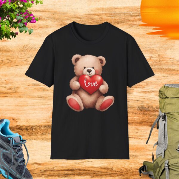 Teddy Bear Heart Unisex T-Shirt - Image 8