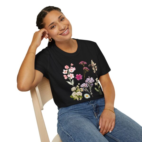 Flower T-Shirt - Unisex Softstyle - Image 2