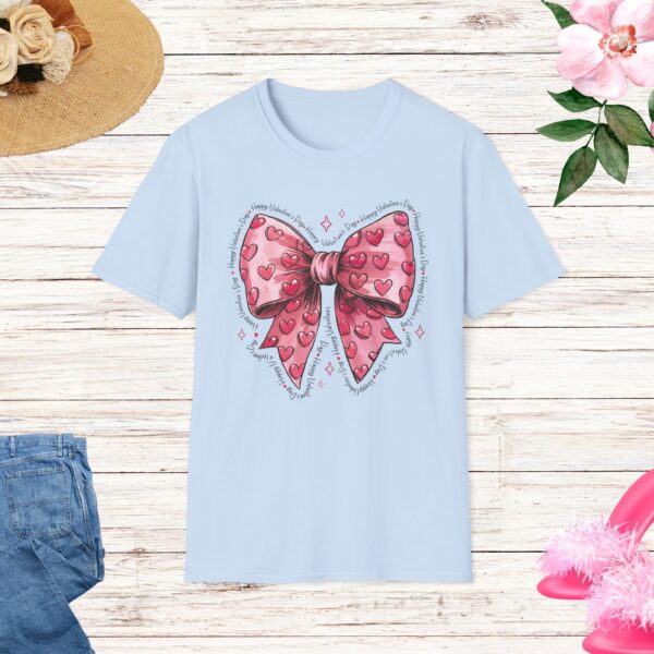 Valentine's Day Heart Bow T-Shirt - Image 4