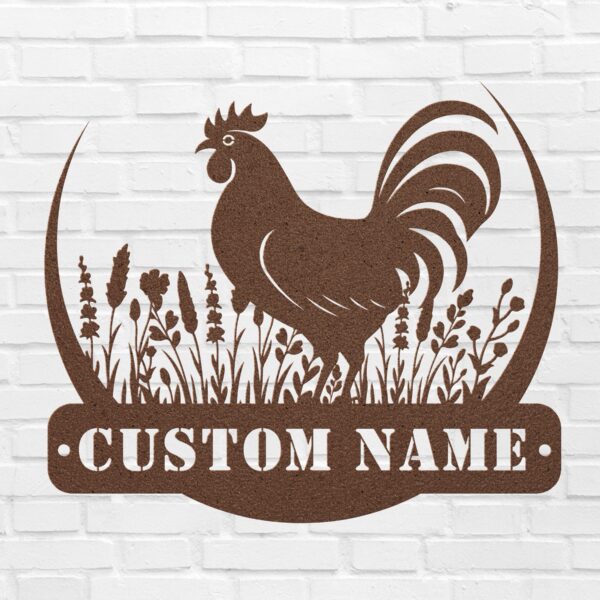 Personalized Chicken Coop Metal Sign - Image 2