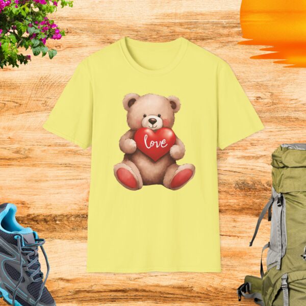 Teddy Bear Heart Unisex T-Shirt - Image 7