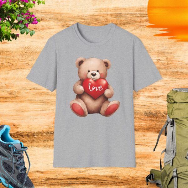 Teddy Bear Heart Unisex T-Shirt - Image 9