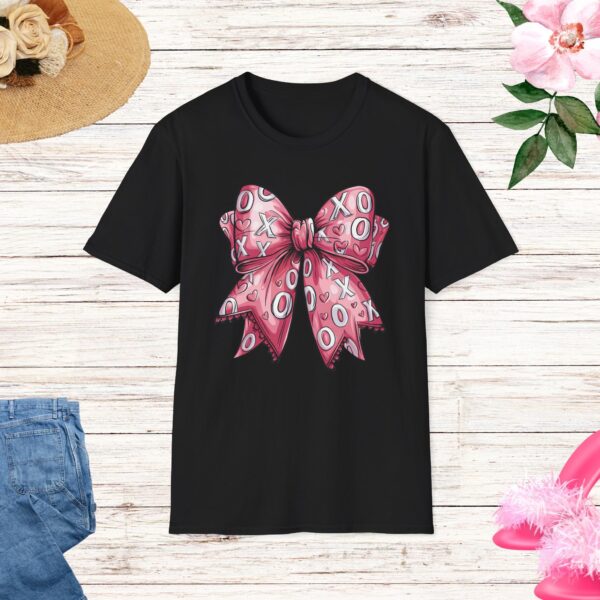 XOXO Valentine Coquette Bow Tee - Image 6