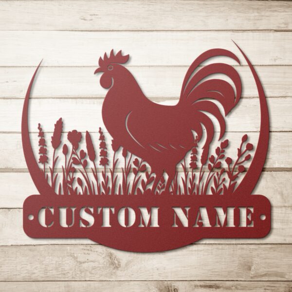 Personalized Chicken Coop Metal Sign - Image 3