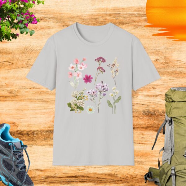 Flower T-Shirt - Unisex Softstyle - Image 8