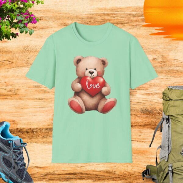 Teddy Bear Heart Unisex T-Shirt - Image 5