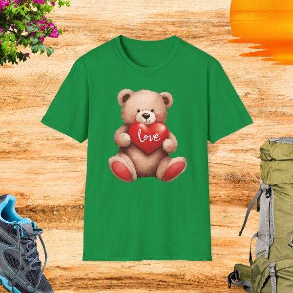 Teddy Bear Heart Unisex T-Shirt - Image 10