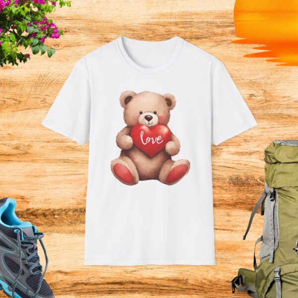 Teddy Bear Heart Unisex T-Shirt - Image 3