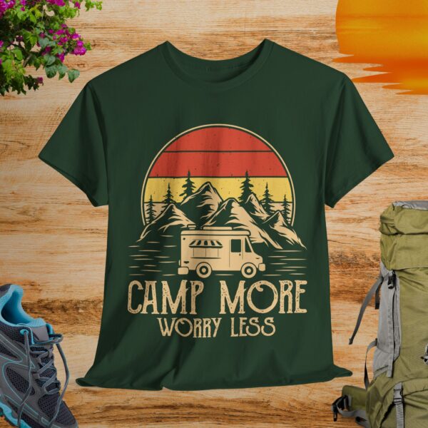 Camp More Worry Less T-Shirt - Image 4