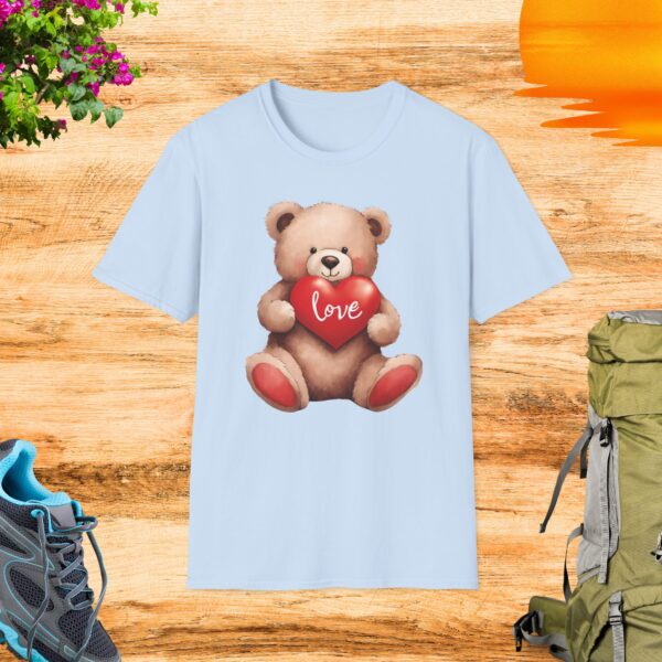 Teddy Bear Heart Unisex T-Shirt - Image 6