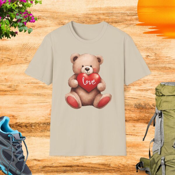 Teddy Bear Heart Unisex T-Shirt - Image 4