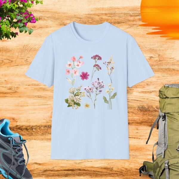 Flower T-Shirt - Unisex Softstyle - Image 6