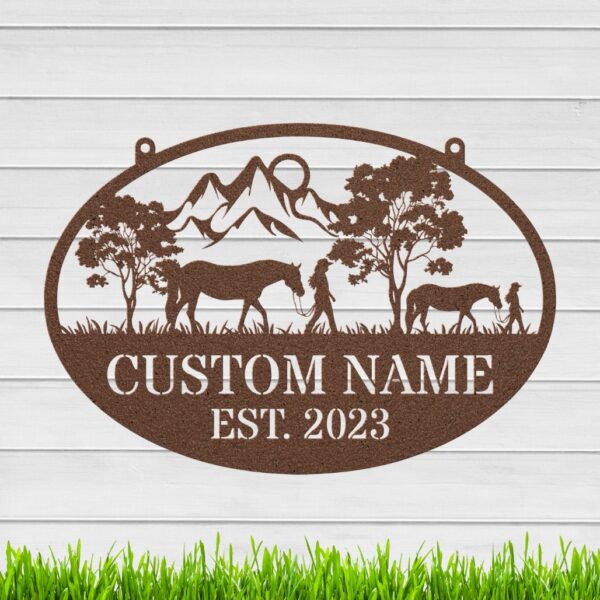 Personalized Cowboy Cowgirl Metal Sign - Image 3